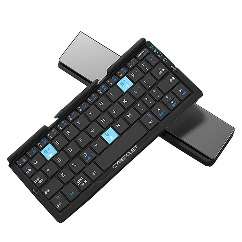 Laptop, Telefoane si Tablete - Telefoane mobile si accesorii - Accesorii Telefoane - Alte accesorii telefoane - Tastatura pliabila CYBERDUST, Compacta, Compatibila cu dispozitive iOS si Android, Suport magnetic ascuns, Silentioasa - Infinity.ro