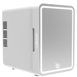 Ingrijire personala si Cosmetice - Machiaj - Accesorii machiaj - Mini Frigider CYBERDUST, Makeup&Beauty, Oglinda cu lumina LED, Cosmetice, Produse pentru ingrijirea pielii, 4L, Alb - Infinity.ro