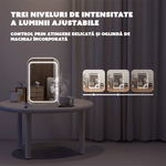 Ingrijire personala si Cosmetice - Machiaj - Accesorii machiaj - Mini Frigider CYBERDUST, Makeup&Beauty, Oglinda cu lumina LED, Cosmetice, Produse pentru ingrijirea pielii, 4L, Alb - Infinity.ro