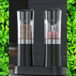Casa si Gradina - Bucatarie si vesela - Ustensile bucatarie - Rasnite si dozatoare condimente - Set 2 Rasnite electrice CYBERDUST, Macinare Automata Cu Detectie Gravitationala, 2 Moduri de Macinare, Reincarcabil - Infinity.ro