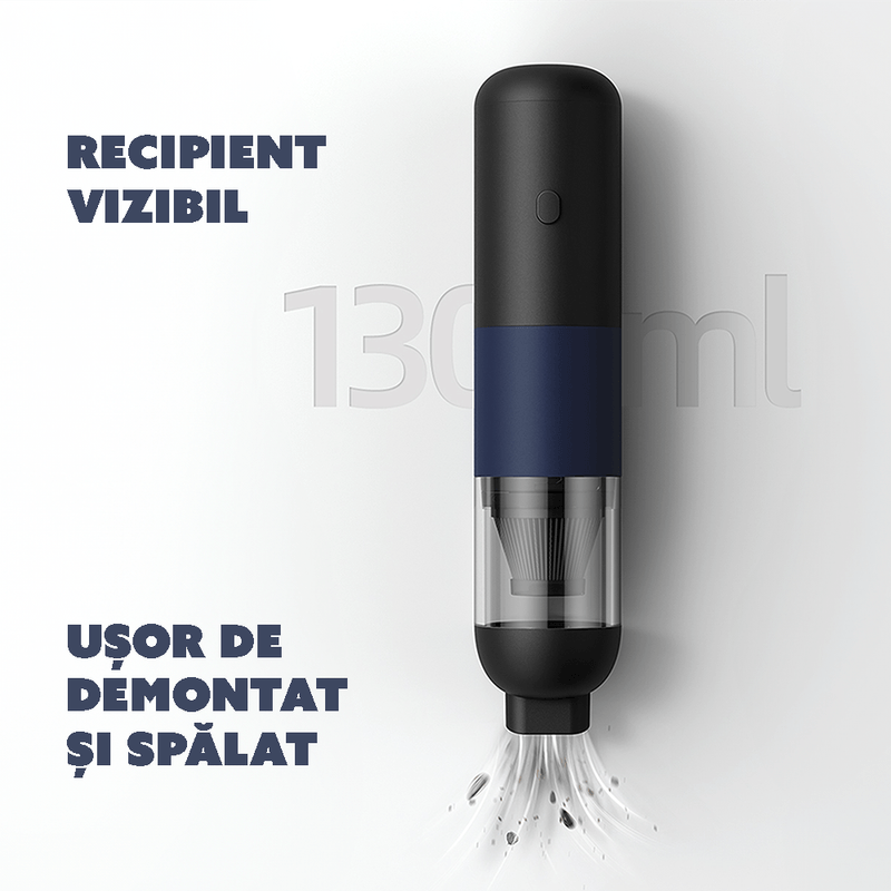 Auto si Moto - Intretinere auto - Aspiratoare auto - Aspirator portabil auto, CYBERDUST, Negru, 2 Moduri de Viteza, Motor din cupru, Masina, PC, Birou, 3000 Pa - Infinity.ro