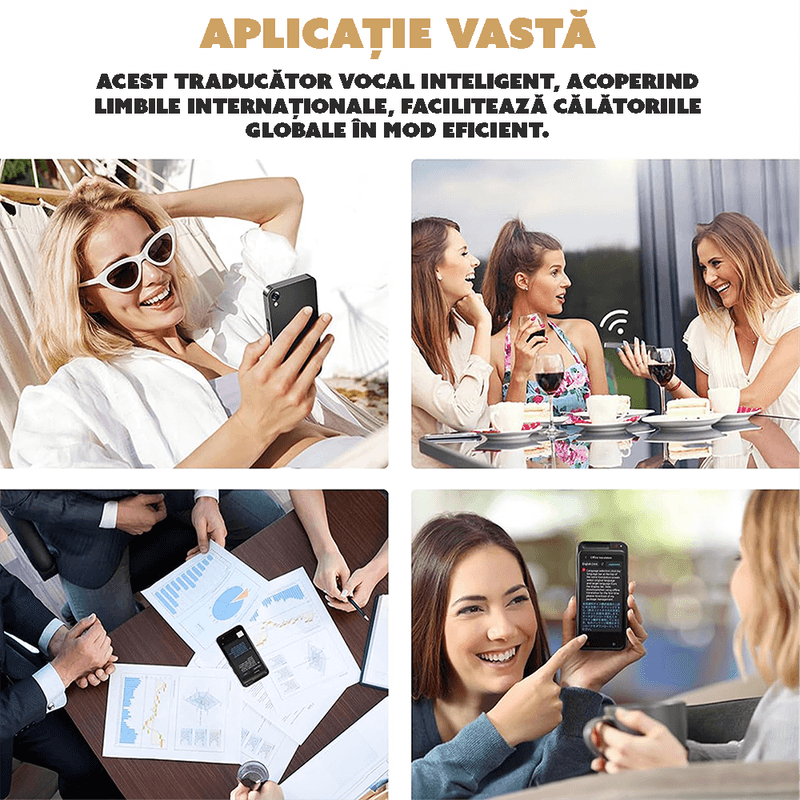 Laptop, Telefoane si Tablete - Wearables si gadgeturi - Gadgeturi - Accesorii SMART - Traducator AI CYBERDUST, 138 Limbi si accente Online, 17 Limbi offline, Bidirectionala, Voce si fotografii - Infinity.ro