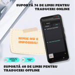 Laptop, Telefoane si Tablete - Wearables si gadgeturi - Gadgeturi - Accesorii SMART - Traducator AI CYBERDUST, 138 Limbi si accente Online, 17 Limbi offline, Bidirectionala, Voce si fotografii - Infinity.ro