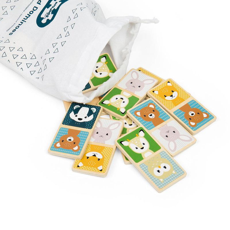 Jucarii, Copii si Bebe - Jucarii si jocuri - Jucarii & jocuri educative - Jocuri si jucarii educative - Domino din lemn - Animalute din padure - Infinity.ro