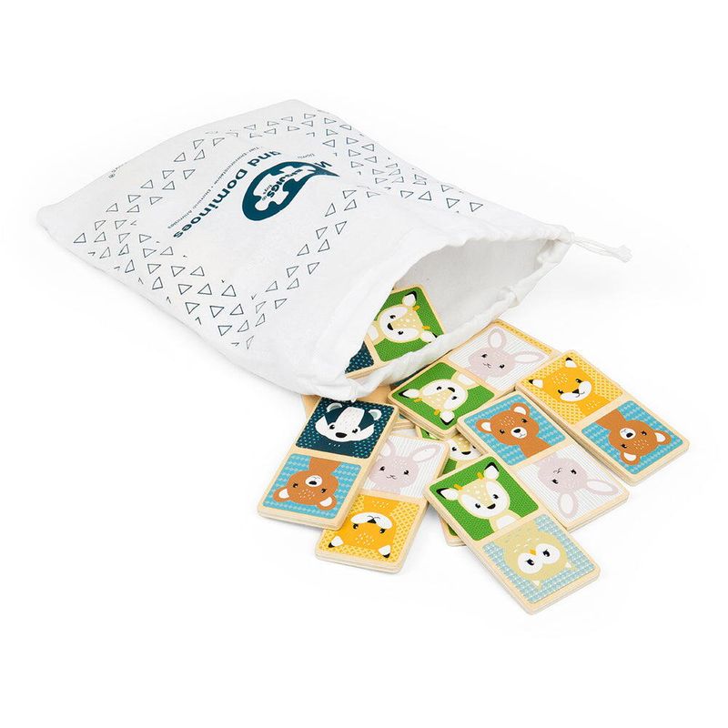 Jucarii, Copii si Bebe - Jucarii si jocuri - Jucarii & jocuri educative - Jocuri si jucarii educative - Domino din lemn - Animalute din padure - Infinity.ro