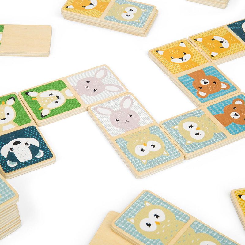 Jucarii, Copii si Bebe - Jucarii si jocuri - Jucarii & jocuri educative - Jocuri si jucarii educative - Domino din lemn - Animalute din padure - Infinity.ro