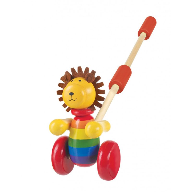 Jucarii, Copii si Bebe - Jucarii si jocuri - Jucarii bebelusi - Jucarii de tras/impins - Jucarie de impins leu, Orange Tree Toys - Infinity.ro