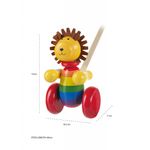 Jucarii, Copii si Bebe - Jucarii si jocuri - Jucarii bebelusi - Jucarii de tras/impins - Jucarie de impins leu, Orange Tree Toys - Infinity.ro
