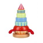 Jucarii, Copii si Bebe - Jucarii si jocuri - Jucarii bebelusi - Jucarii de sortat - Jucarie din lemn de stivuit cu crab, Orange Tree Toys - Infinity.ro