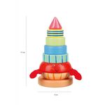 Jucarii, Copii si Bebe - Jucarii si jocuri - Jucarii bebelusi - Jucarii de sortat - Jucarie din lemn de stivuit cu crab, Orange Tree Toys - Infinity.ro
