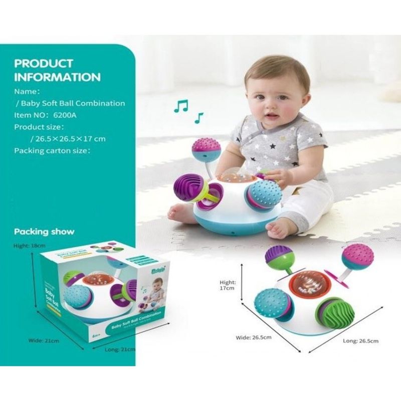 Jucarii, Copii si Bebe - Jucarii si jocuri - Jucarii & jocuri educative - Jucarii interactive - Jucarie Interactiva Mingiute Senzoriale cu Sunete si Lumini - Infinity.ro