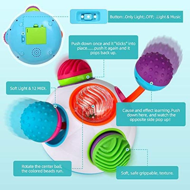 Jucarii, Copii si Bebe - Jucarii si jocuri - Jucarii & jocuri educative - Jucarii interactive - Jucarie Interactiva Mingiute Senzoriale cu Sunete si Lumini - Infinity.ro