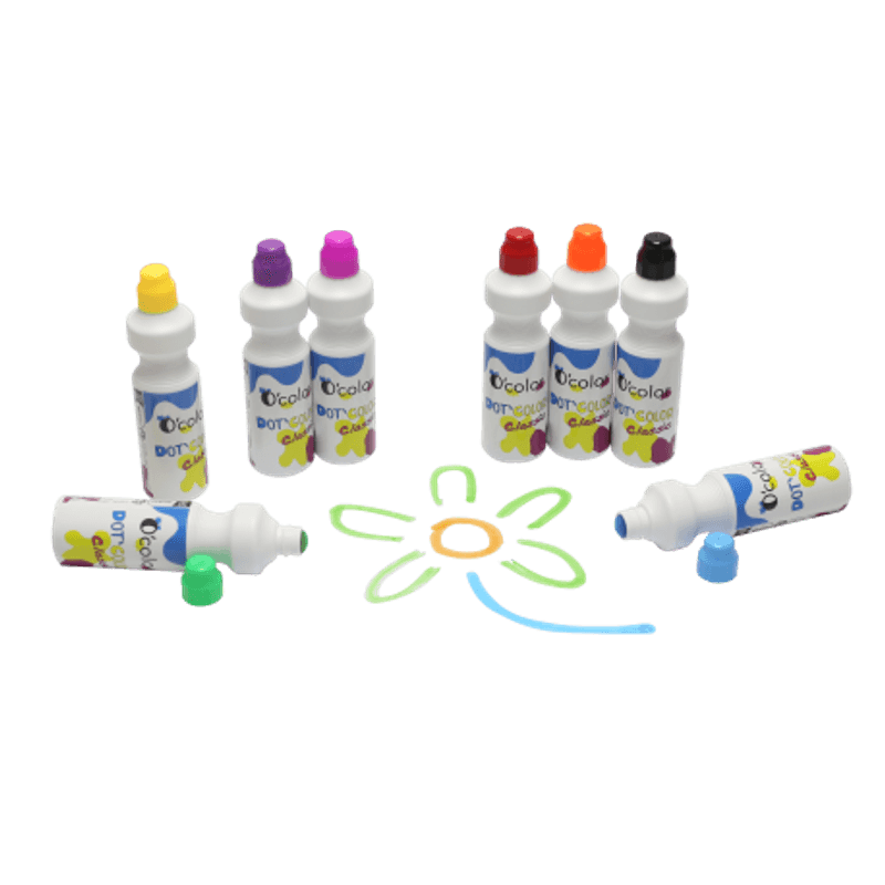 Jucarii, Copii si Bebe - Jucarii si jocuri - Jucarii & jocuri educative - Seturi pictura si desen - Set 8 culori x 75 ml guasa cu buretel - Infinity.ro