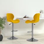 Casa si Gradina - Mobilier - Scaune si fotolii - Scaune - Scaune de bar, 2 buc., galben mustar, catifea - Infinity.ro