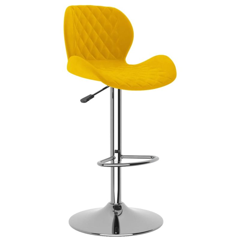 Casa si Gradina - Mobilier - Scaune si fotolii - Scaune - Scaune de bar, 2 buc., galben mustar, catifea - Infinity.ro