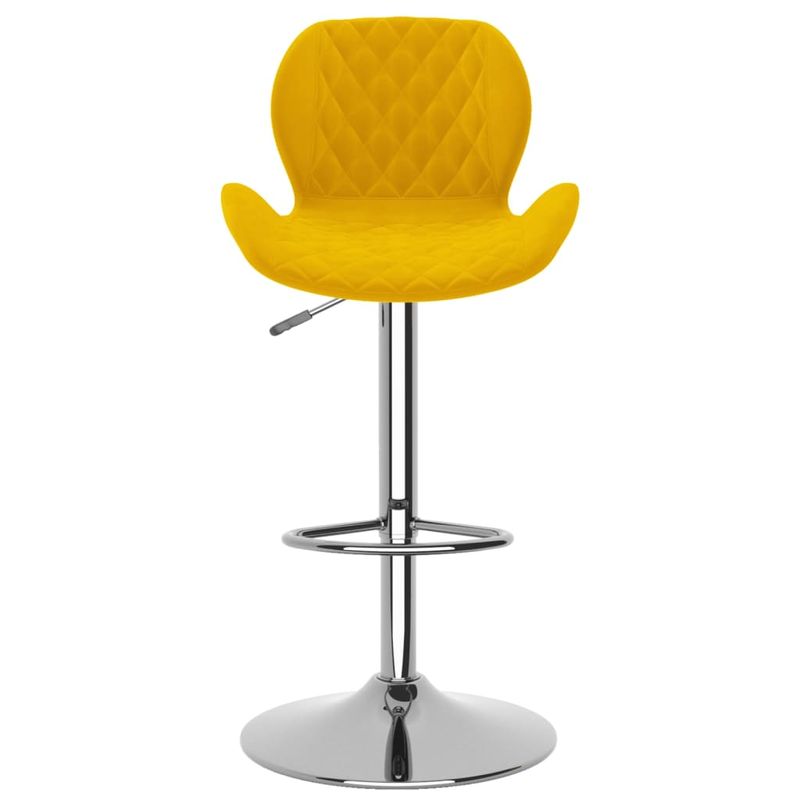 Casa si Gradina - Mobilier - Scaune si fotolii - Scaune - Scaune de bar, 2 buc., galben mustar, catifea - Infinity.ro