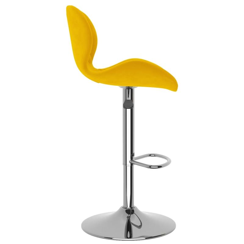 Casa si Gradina - Mobilier - Scaune si fotolii - Scaune - Scaune de bar, 2 buc., galben mustar, catifea - Infinity.ro