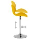Casa si Gradina - Mobilier - Scaune si fotolii - Scaune - Scaune de bar, 2 buc., galben mustar, catifea - Infinity.ro