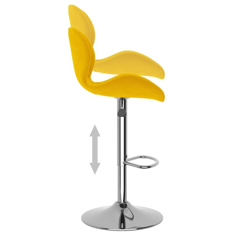 Casa si Gradina - Mobilier - Scaune si fotolii - Scaune - Scaune de bar, 2 buc., galben mustar, catifea - Infinity.ro