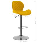 Casa si Gradina - Mobilier - Scaune si fotolii - Scaune - Scaune de bar, 2 buc., galben mustar, catifea - Infinity.ro