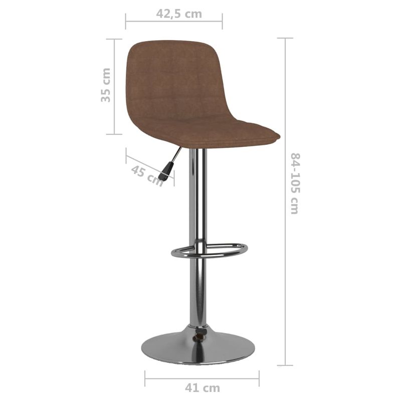 Casa si Gradina - Mobilier - Scaune si fotolii - Scaune - Scaune de bar, 2 buc., maro, material textil - Infinity.ro
