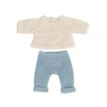 Jucarii, Copii si Bebe - Jucarii si jocuri - Papusi si accesorii - Papusi - Set imbracaminte pantaloni si pulover pentru papusa 21 cm - Infinity.ro