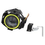 Auto si Moto - Electrice auto - Iluminare si semnalizare - Becuri auto - Proiector led moto, ATV, Off Road, cu angel eye, 2 faze si mod stroboscop - Infinity.ro