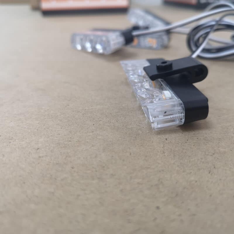 Casa si Gradina - Corpuri si surse de iluminat - Iluminat comercial si industrial - Proiectoare si lampi de lucru - Set 4 lumini stroboscop rosu albastru grila, telecomanda, 7 functii, 12V - Infinity.ro