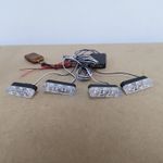 Casa si Gradina - Corpuri si surse de iluminat - Iluminat comercial si industrial - Proiectoare si lampi de lucru - Set 4 lumini stroboscop rosu albastru grila, telecomanda, 7 functii, 12V - Infinity.ro