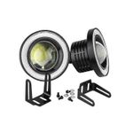 Auto si Moto - Piese auto si accesorii - Caroserie - Faruri, stopuri si proiectoare - Set 2 proiectoare LED 64mm, cu lupa si Angel Eyes - Infinity.ro