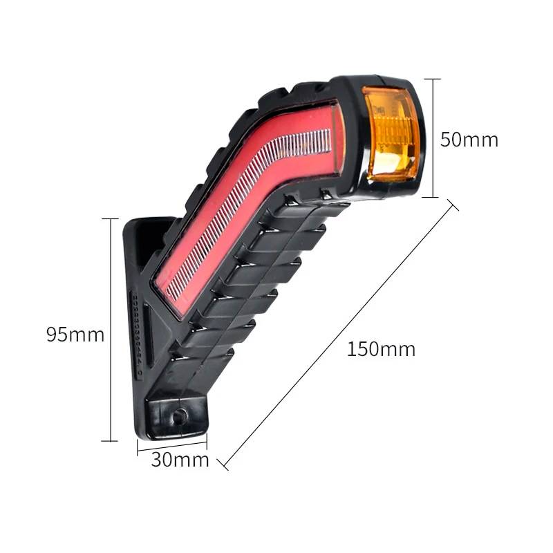 Auto si Moto - Piese auto si accesorii - Caroserie - Faruri, stopuri si proiectoare - Coarne gabarit alb rosu, 12-24V, semnalizare dinamica, K9921 - Infinity.ro