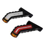 Auto si Moto - Piese auto si accesorii - Caroserie - Faruri, stopuri si proiectoare - Coarne gabarit alb rosu, 12-24V, semnalizare dinamica, K9921 - Infinity.ro