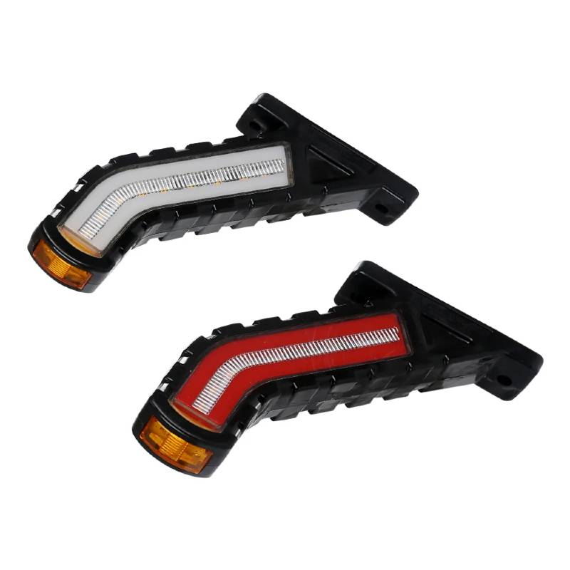 Auto si Moto - Piese auto si accesorii - Caroserie - Faruri, stopuri si proiectoare - Coarne gabarit alb rosu, 12-24V, semnalizare dinamica, K9921 - Infinity.ro