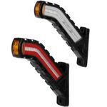 Auto si Moto - Piese auto si accesorii - Caroserie - Faruri, stopuri si proiectoare - Coarne gabarit alb rosu, 12-24V, semnalizare dinamica, K9921 - Infinity.ro