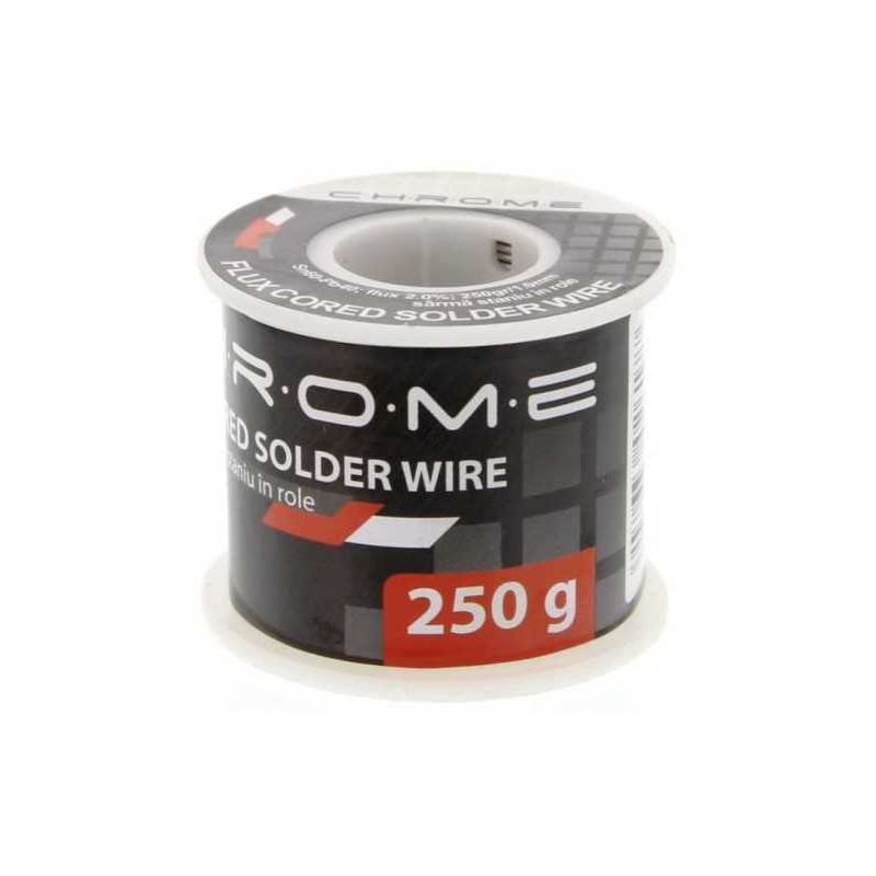 Casa si Gradina - Constructii - Scule electrice si accesorii - Accesorii pistoale de lipit - Fludor 250gr 1mm SN60 PB40 FLUX 2% CHROME - Infinity.ro