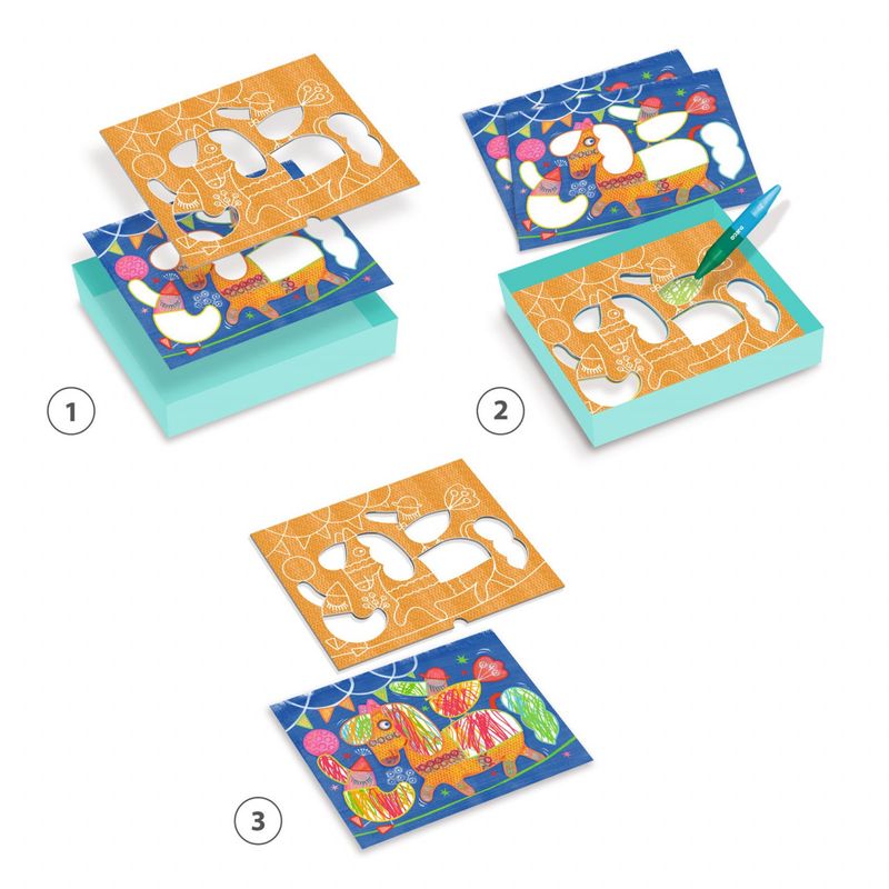 Jucarii, Copii si Bebe - Jucarii si jocuri - Jucarii & jocuri educative - Seturi pictura si desen - Joc creativ de desenat pentru cei mici, Djeco - Infinity.ro