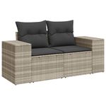 Casa si Gradina - Gradina si terasa - Mobilier exterior - Canapele si fotolii gradina - Set canapele de gradina cu perne, 6 piese gri deschis poliratan - Infinity.ro