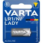 Casa si Gradina - Electrice - Accesorii electrice - Baterii, acumulatori si incarcatoare - Baterie alcalina 1.5V LR1 N Lady Varta 30.2x12 mm - Infinity.ro
