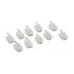 TV, Audio-Video si Foto - Audio Hi-Fi - Accesorii Audio Hi-Fi - Conector RJ10 tata transparent tip pentru receptor telefon set 10buc VALUELINE - Infinity.ro