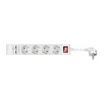 Casa si Gradina - Electrice - Accesorii electrice - Prelungitoare, triple, fise - Prelungitor 4 prize 1.4m cu 2x USB 2.1A Goobay - Infinity.ro