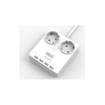 Casa si Gradina - Electrice - Accesorii electrice - Prelungitoare, triple, fise - Prelungitor 2 prize 3m 4x USB cu protectie 3xg1.5mmp Well - Infinity.ro