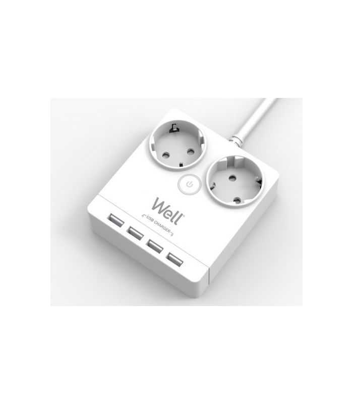 Prelungitor 2 prize 3m 4x USB cu protectie 3xg1.5mmp Well
