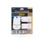 Casa si Gradina - Electrice - Accesorii electrice - Sonerii electrice - Sonerie digitala alba fara fir si fara baterie cu 2 unitati de exterior Kinetic IP44 delight - Infinity.ro