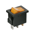 Casa si Gradina - Electrice - Accesorii electrice - Accesorii prize si intrerupatoare - Intrerupator basculant 1 circuit 3 pini 6.5A 250V OFF-ON galben cu retinere - Infinity.ro