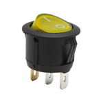 Casa si Gradina - Electrice - Accesorii electrice - Accesorii prize si intrerupatoare - Intrerupator basculant 1 circuit 6A 250V ON-OFF 3 pini galben cu retinere - Infinity.ro