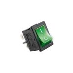 Casa si Gradina - Electrice - Accesorii electrice - Accesorii prize si intrerupatoare - Comutator ON-OFF basculant bec verde 250V 6A incastrare 20x13mm HOME - Infinity.ro