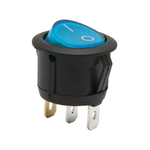 Casa si Gradina - Electrice - Accesorii electrice - Accesorii prize si intrerupatoare - Intrerupator basculant 1 circuit 3 pini ON-OFF 6A-250V albastru - Infinity.ro