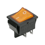 Casa si Gradina - Electrice - Accesorii electrice - Accesorii prize si intrerupatoare - Intrerupator basculant 4 pini 1 circuit 16A 250V OFF-ON galben 21.7x28.5mm - Infinity.ro