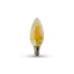 Casa si Gradina - Corpuri si surse de iluminat - Becuri si tuburi neon - Becuri - Bec LED E14 4W 2200K cu filament alb cald V-TAC - Infinity.ro