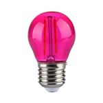 Casa si Gradina - Corpuri si surse de iluminat - Becuri si tuburi neon - Becuri - Bec LED G45 E27 2W cu filament lumina roz V-tac SKU-217410 - Infinity.ro